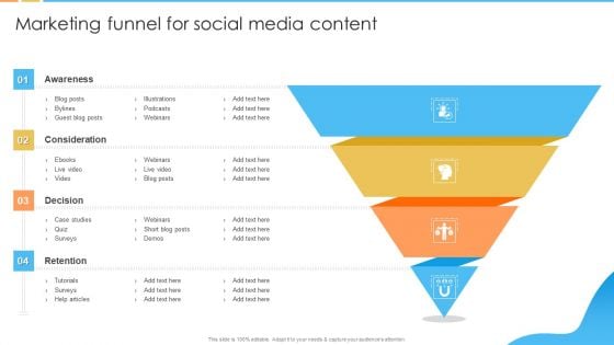 Digital Marketing Guide For B2B Firms Marketing Funnel For Social Media Content Diagrams PDF Digital Marketing Guide For B2B Firms Marketing Funnel For Social Media Content Diagrams PDF