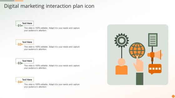 Digital Marketing Interaction Plan Icon Ppt PowerPoint Presentation Icon Deck PDF