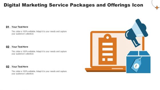 Digital Marketing Service Packages And Offerings Icon Sample PDF