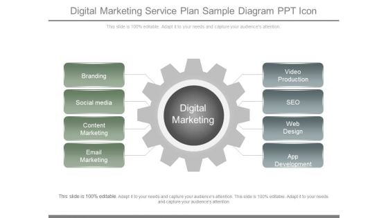 Digital Marketing Service Plan Sample Diagram Ppt Icon