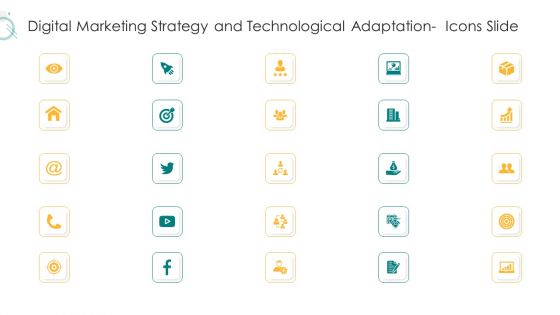 Digital Marketing Strategy And Technological Adaptation Icons Slide Introduction PDF