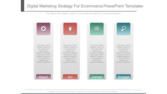 Digital Marketing Strategy For Ecommerce Powerpoint Templates