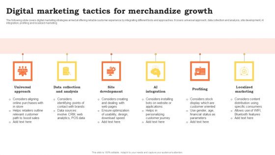 Digital Marketing Tactics For Merchandize Growth Microsoft PDF