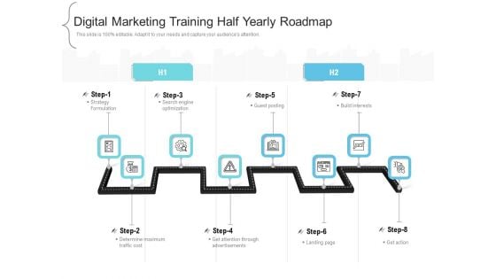 Digital Marketing Training Half Yearly Roadmap Slides