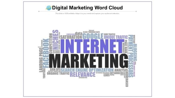 Digital Marketing Word Cloud Ppt PowerPoint Presentation Model Icon