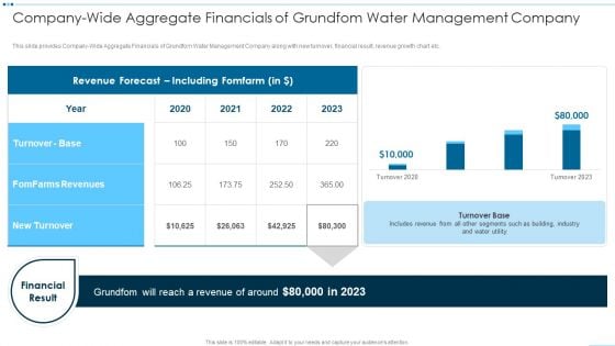 Digital Media Channels Company Wide Aggregate Financials Of Grundfom Water Icons PDF