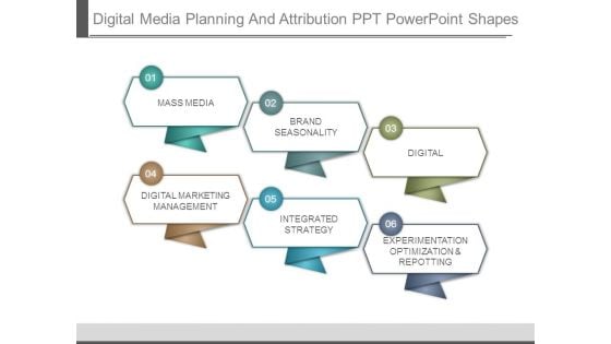 Digital Media Planning And Attribution Ppt Powerpoint Shapes