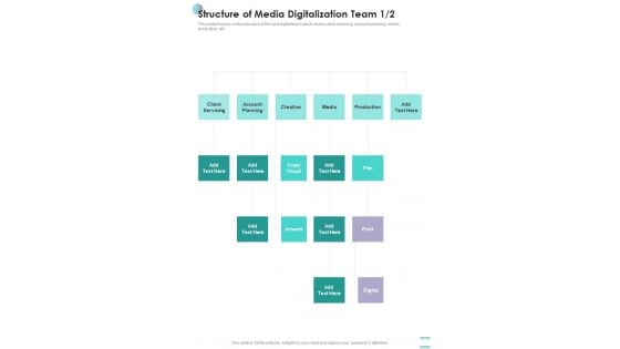 Digital Media Service Proposal Structure Of Media Digitalization Team One Pager Sample Example Document Digital Media Service Proposal Structure Of Media Digitalization Team One Pager Sample Example Document