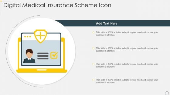 Digital Medical Insurance Scheme Icon Introduction PDF