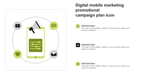 Digital Mobile Marketing Promotional Campaign Plan Icon Introduction PDF