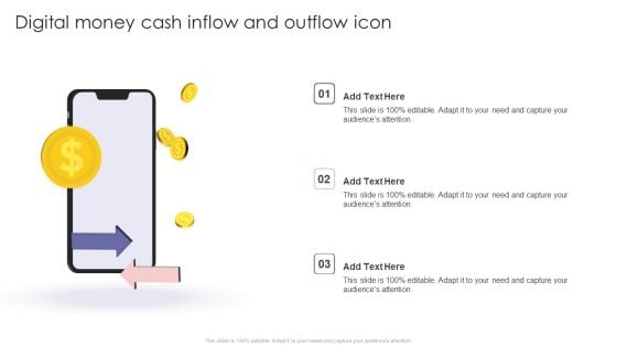 Digital Money Cash Inflow And Outflow Icon Ppt PowerPoint Presentation Diagram Graph Charts PDF