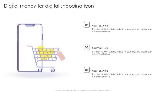 Digital Money For Digital Shopping Icon Ppt PowerPoint Presentation File Model PDF