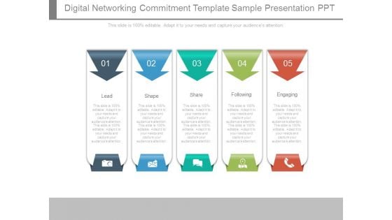 Digital Networking Commitment Template Sample Presentation Ppt