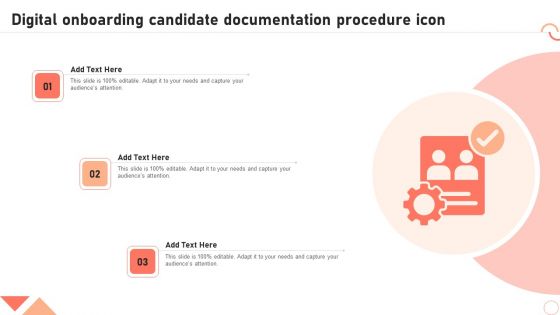 Digital Onboarding Candidate Documentation Procedure Icon Ppt Professional