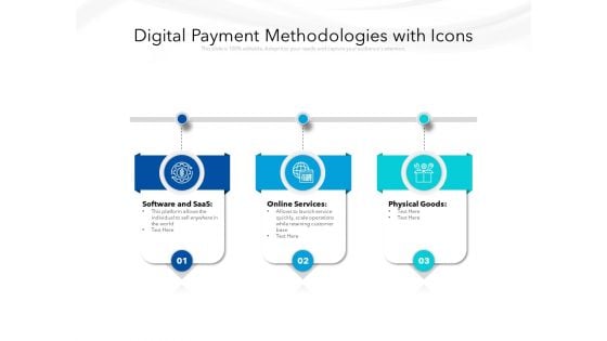 Digital Payment Methodologies With Icons Ppt PowerPoint Presentation File Samples PDF