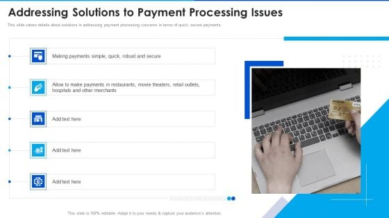 Digital Payment Solution Company Stakeholder Addressing Solutions To Payment Summary PDF