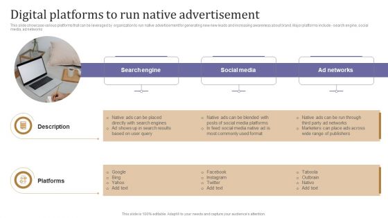 Digital Platforms To Run Native Advertisement Microsoft PDF