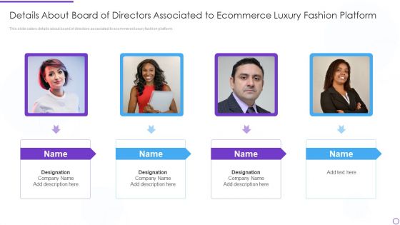Digital Premium Fashion Platform Investor Financing Elevator Details About Board Of Directors Associated Clipart PDF