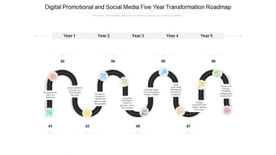 Digital Promotional And Social Media Five Year Transformation Roadmap Designs Digital Promotional And Social Media Five Year Transformation Roadmap Designs