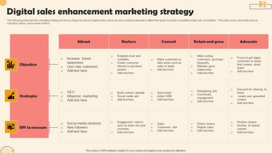 Digital Sales Enhancement Marketing Strategy Inspiration PDF