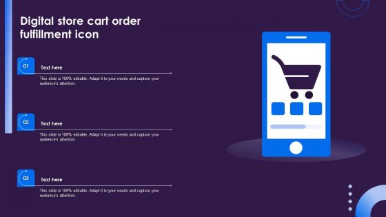 Digital Store Cart Order Fulfillment Icon Brochure PDF