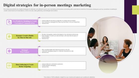 Digital Strategies For In Person Meetings Marketing Download PDF