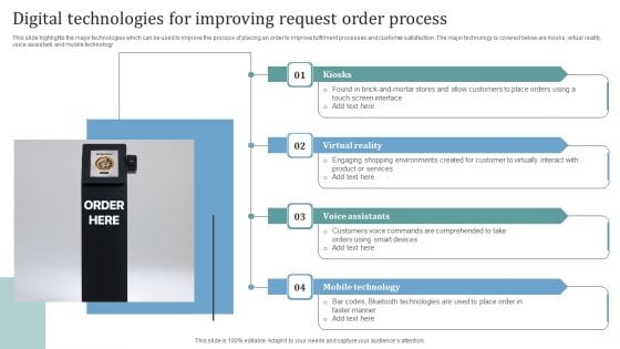 Digital Technologies For Improving Request Order Process Formats PDF