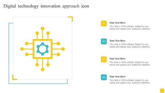 Digital Technology Innovation Approach Icon Designs PDF