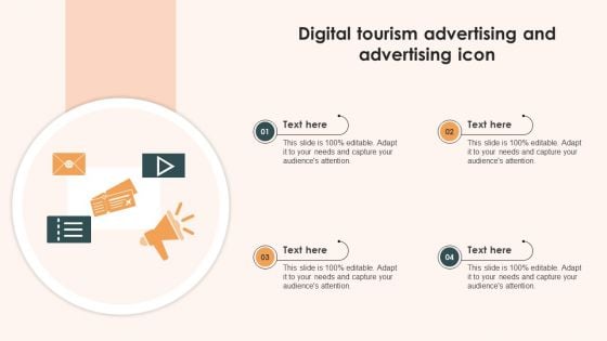 Digital Tourism Advertising And Advertising Icon Download PDF