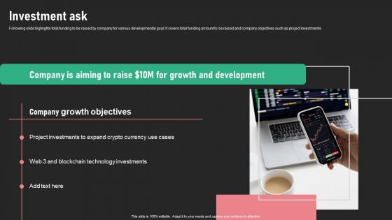 Digital Trading Platform Fundraising Pitch Deck Investment Ask Slides PDF