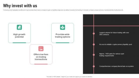 Digital Trading Platform Fundraising Pitch Deck Why Invest With Us Inspiration PDF