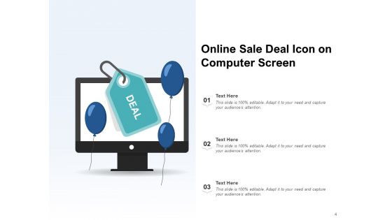 Digital Transaction Symbol Sale Computer Screen Online Sale Ppt PowerPoint Presentation Complete Deck