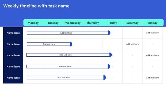 Digital Transformation Checklist To Accelerate Innovation In Business Weekly Timeline With Task Name Topics PDF