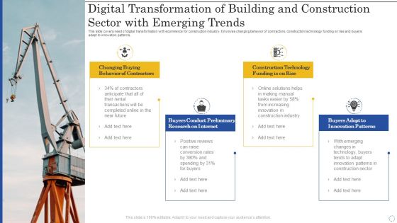 Digital Transformation Of Building And Construction Sector With Emerging Trends Introduction PDF