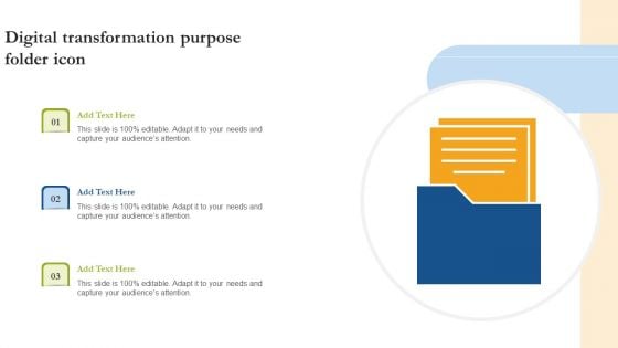 Digital Transformation Purpose Folder Icon Mockup PDF