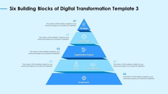 Digital Transformation Strategies Six Building Blocks Of Digital Transformation Strategy Ppt Infographic PDF