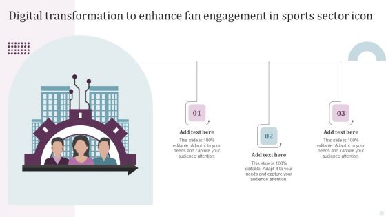 Digital Transformation To Enhance Fan Engagement In Sports Sector Icon Ppt PowerPoint Presentation Images PDF