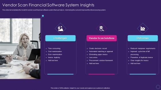 Digital Transformation Toolkit Accounting Finance Vendor Scan Financial Software System Insights Brochure PDF