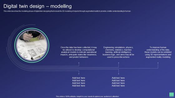 Digital Twin Tech IT Digital Twin Design Modelling Ppt Slides PDF