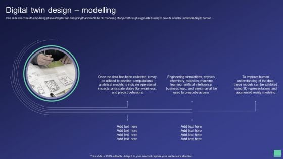 Digital Twin Tech IT Digital Twin Design Modelling Ppt Slides PDF