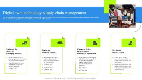 Digital Twin Technology Supply Chain Management Template PDF