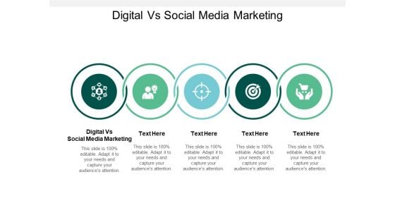 Digital Vs Social Media Marketing Ppt PowerPoint Presentation Portfolio Infographic Template Cpb