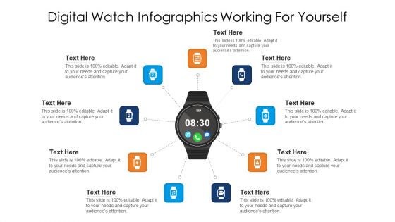 Digital Watch Infographics Working For Yourself Ppt PowerPoint Presentation File Background PDF