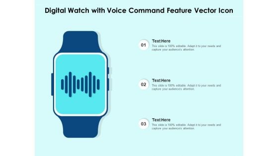 Digital Watch With Voice Command Feature Vector Icon Ppt PowerPoint Presentation Icon Master Slide PDF