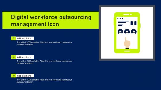 Digital Workforce Outsourcing Management Icon Information PDF