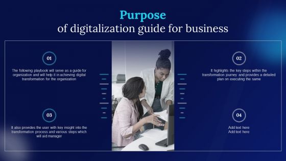 Digitalization Guide For Business Purpose Of Digitalization Guide For Business Summary PDF