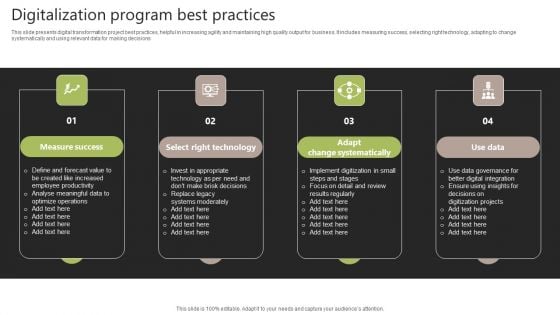 Digitalization Program Best Practices Formats PDF