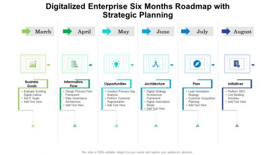 Digitalized Enterprise Six Months Roadmap With Strategic Planning Download