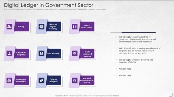 Digitized Record Book Technology Digital Ledger In Government Sector Designs PDF