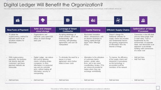 Digitized Record Book Technology Digital Ledger Will Benefit The Organization Professional PDF